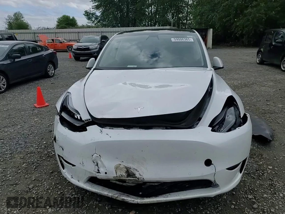 2022 Tesla Model Y Performance with VIN 7SAYGDEFXNF396758, listed as a Copart auction lot 59006365 with 47,882 mi miles and Salvage title. Bid and sale history available at DreamBid. Image 15.