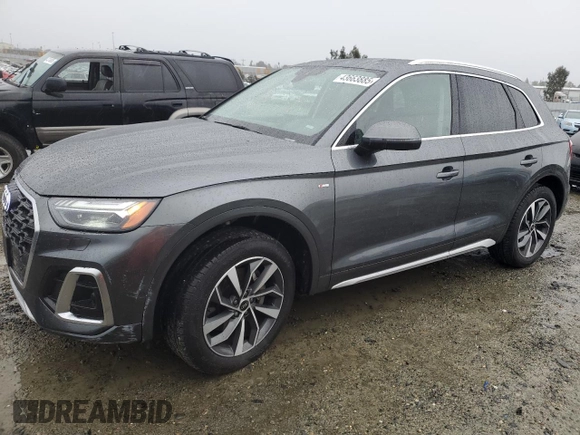 2023 Audi Q5 S line Prestige z VIN WA1FAAFY6P2191975, wystawiony jako Copart lot #43663885 z przebiegiem 22 374 mil mil oraz Szkoda całkowita • Salvage title. Historia ofert i sprzedaży dostępna na DreamBid. Obrazek 1.