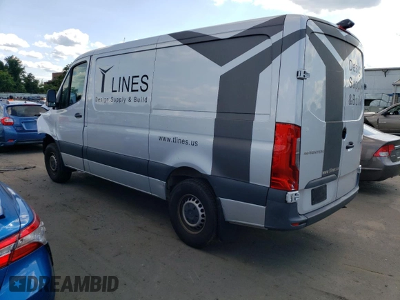 2020 Mercedes-Benz Sprinter Cargo with VIN W1W70BGYXLT025100, listed as a Copart auction lot 60259843 with 56,048 mi miles and . Bid and sale history available at carsss.com. Image 2.