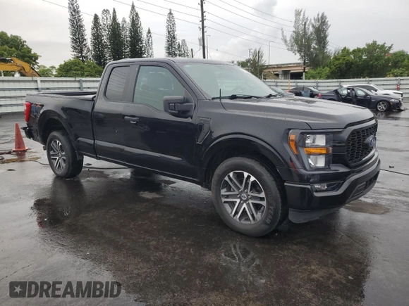 2023 Ford F-150 XL with VIN 1FTEX1CP4PKD57678, listed as a Copart auction lot 63735995 with 21,554 mi miles and Clean title. Bid and sale history available at DreamBid. Image 4.