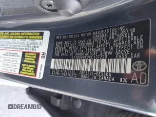 2019 Toyota Corolla L z VIN 2T1BURHE2KC137290, wystawiony jako IAAI lot #41701818 z przebiegiem 71 778 mil mil oraz . Historia ofert i sprzedaży dostępna na DreamBid. Obrazek 9.