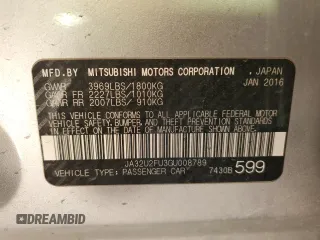 2016 Mitsubishi Lancer ES z VIN JA32U2FU3GU008789, wystawiony jako Copart lot #47115055 z przebiegiem 95 502 mil mil oraz Szkoda całkowita • Salvage title. Historia ofert i sprzedaży dostępna na DreamBid. Obrazek 12.