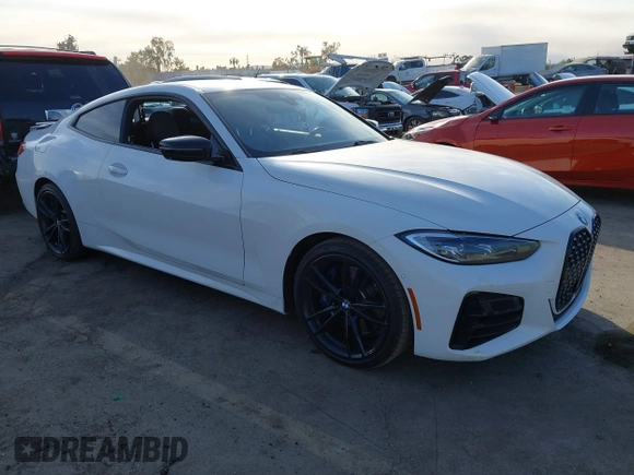 2021 BMW 4 Series M440i xDrive with VIN WBA13AR09MCF64044, listed as a IAAI auction lot 41391508 with 29,007 mi miles and . Bid and sale history available at DreamBid. Image 1.