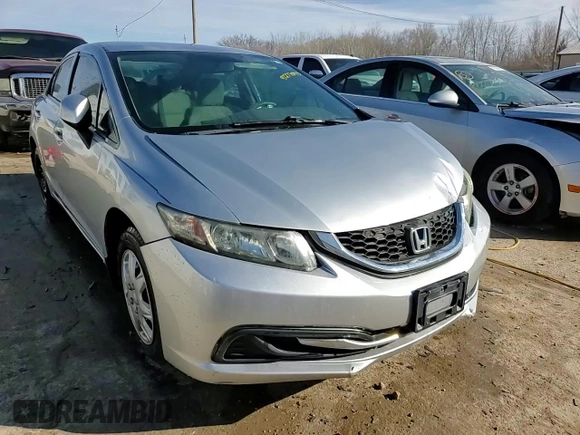 2013 Honda Civic LX with VIN 2HGFB2F57DH562130, listed as a Copart auction lot 47277095 with 148,418 mi miles and Salvage Title. Bid and sale history available at DreamBid. Image 13.