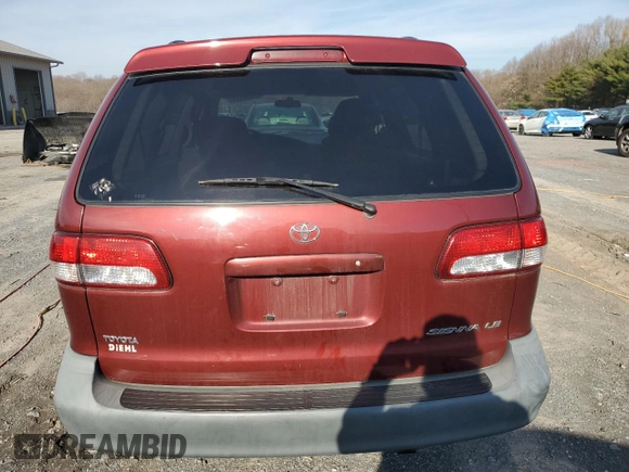 2002 Toyota Sienna LE with VIN 4T3ZF13C62U503242, listed as a Copart auction lot 81614164 with 126,234 mi miles and Salvage Title. Bid and sale history available at carsss.com. Image 6.