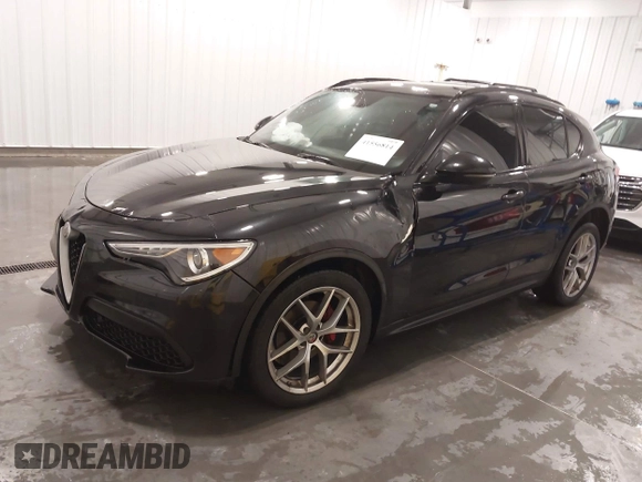 2019 Alfa Romeo Stelvio Ti with VIN ZASPAKBN3K7C71569, listed as a IAAI auction lot 41556814 with 87,279 mi miles and . Bid and sale history available at DreamBid. Image 2.