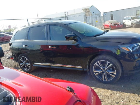 2019 Nissan Pathfinder SV with VIN 5N1DR2MM0KC650136, listed as a IAAI auction lot 42098348 with 98,861 mi miles. Bid and sale history available at carsss.com. Image 14.