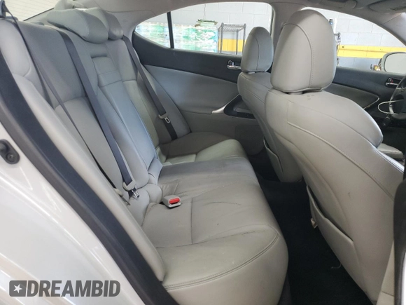 2006 Lexus IS 250 with VIN JTHBK262465011858, listed as a Copart auction lot 55466245 with 195,210 mi miles and Salvage title. Bid and sale history available at DreamBid. Image 10.