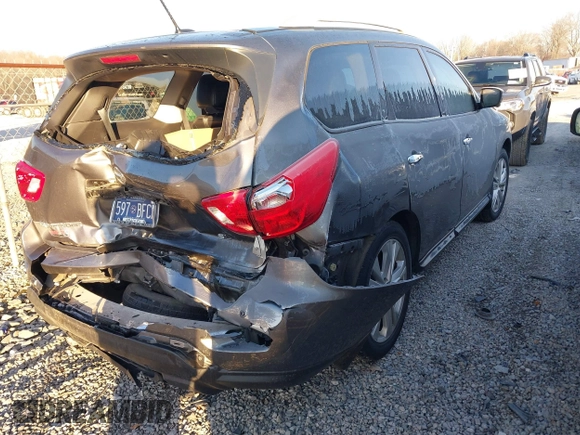 2018 Nissan Pathfinder S with VIN 5N1DR2MN7JC658029, listed as a IAAI auction lot 41132739 with 116,917 mi miles and . Bid and sale history available at DreamBid. Image 4.