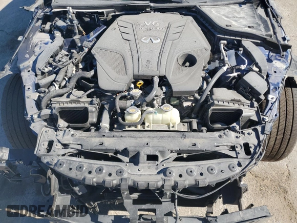 2020 Infiniti Q60 Red Sport 400 with VIN JN1FV7EL3LM460020, listed as a Copart auction lot 76548124 with Not provided miles and Salvage title. Bid and sale history available at DreamBid. Image 17.