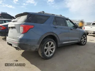 2020 Ford Explorer Platinum with VIN 1FM5K8HC0LGB52526, listed as a Copart auction lot 41888935 with 92,386 mi miles and Salvage Title. Bid and sale history available at carsss.com. Image 3.