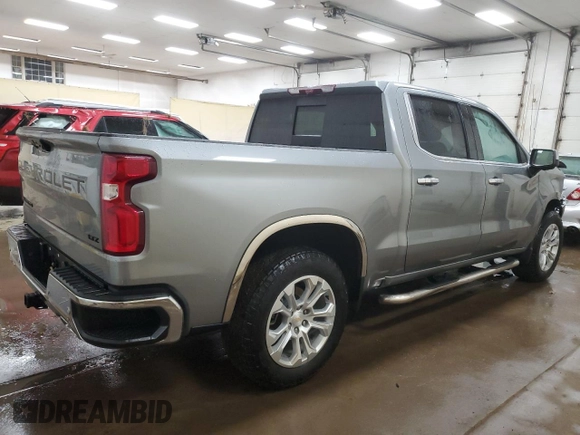 2024 Chevrolet Silverado 1500 LTZ with VIN 1GCUDGE84RZ104576, listed as a Copart auction lot 51323015 with 17,263 mi miles and Salvage Title. Bid and sale history available at DreamBid. Image 3.