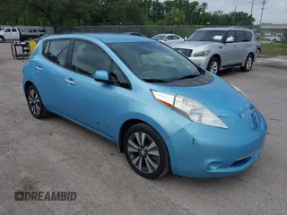 2015 Nissan LEAF SL with VIN 1N4AZ0CP0FC333315, listed as a IAAI auction lot 42429268 with 43,629 mi miles and . Bid and sale history available at DreamBid. Image 1.