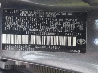 2011 Toyota Avalon with VIN 4T1BK3DB6BU399813, listed as a IAAI auction lot 41967855 with 223,326 mi miles and . Bid and sale history available at carsss.com. Image 9.