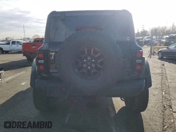 2023 Ford Bronco Raptor with VIN 1FMEE5JR4PLA93286, listed as a Copart auction lot 48144375 with 36,348 mi miles and Salvage title. Bid and sale history available at DreamBid. Image 6.