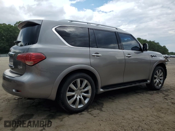 2013 Infiniti QX56 with VIN JN8AZ2NE8D9042299, listed as a Copart auction lot 61023944 with 167,312 mi miles and Salvage Title. Bid and sale history available at carsss.com. Image 3.
