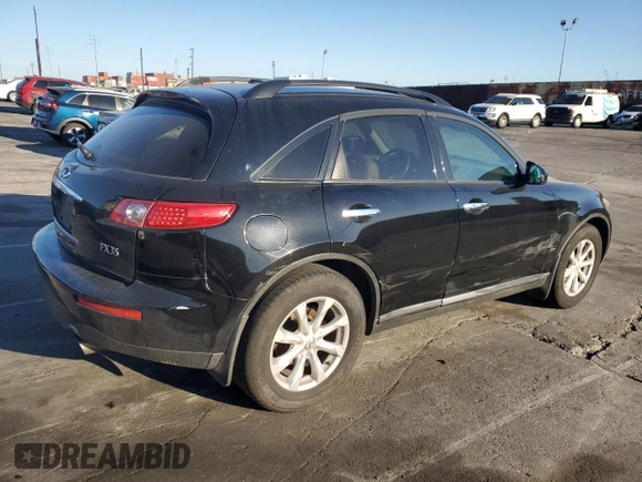 2006 Infiniti FX z VIN JNRAS08W46X203108, wystawiony jako Copart lot #46704545 z przebiegiem 150 293 mil mil oraz Szkoda całkowita • Salvage title. Historia ofert i sprzedaży dostępna na DreamBid. Obrazek 3.