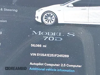 2018 Tesla Model S 75D with VIN 5YJSA1E25JF245269, listed as a IAAI auction lot 41914567 with 56,086 mi miles and . Bid and sale history available at DreamBid. Image 16.