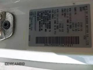 2015 Nissan NV200 S с VIN 3N6CM0KNXFK699257, выставлен на аукционе IAAI как лот 42734894 с пробегом 245 472 миль миль и . История ставок и продаж доступна на DreamBid. Изображение 9.