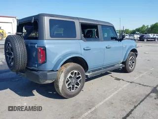 2024 Ford Bronco Outer Banks with VIN 1FMDE8BH8RLB07390, listed as a IAAI auction lot 41984960 with 4,528 mi miles and . Bid and sale history available at DreamBid. Image 4.