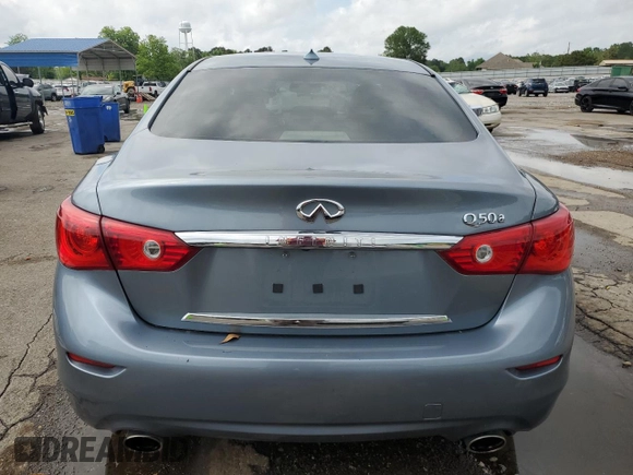 2015 Infiniti Q50 with VIN JN1BV7AP6FM347741, listed as a Copart auction lot 54668405 with 84,788 mi miles and Salvage title. Bid and sale history available at DreamBid. Image 6.