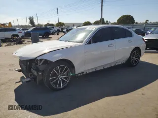 2019 BMW 3 Series 330i with VIN 3MW5R1J59K8B02494, listed as a Copart auction lot 43181165 with 55,183 mi miles and Salvage Title. Bid and sale history available at carsss.com. Image 1.