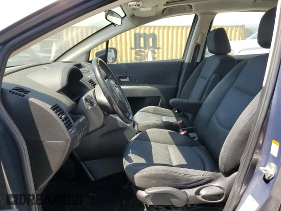 2009 Mazda 5 Sport with VIN JM1CR29L990345262, listed as a Copart auction lot 56575454 with Not Provided miles and Salvage Title. Bid and sale history available at DreamBid. Image 7.