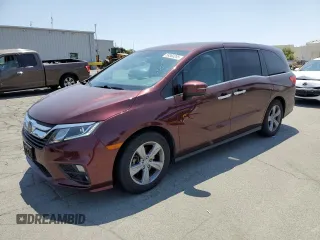 2020 Honda Odyssey EX z VIN 5FNRL6H5XLB054980, wystawiony jako Copart lot #59360205 z przebiegiem 70 346 mil mil oraz Szkoda całkowita • Salvage title. Historia ofert i sprzedaży dostępna na DreamBid. Obrazek 1.