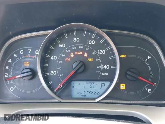 2013 Toyota RAV4 XLE with VIN JTMRFREV8DD014080, listed as a IAAI auction lot 41996609 with 174,666 mi miles. Bid and sale history available at carsss.com. Image 7.