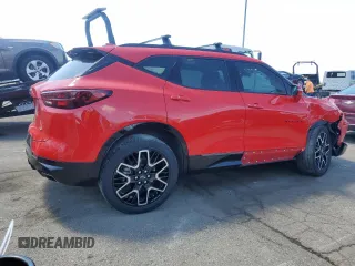 2023 Chevrolet Blazer RS with VIN 3GNKBKRSXPS190337, listed as a Copart auction lot 53292455 with 32,030 mi miles and Salvage title. Bid and sale history available at DreamBid. Image 3.
