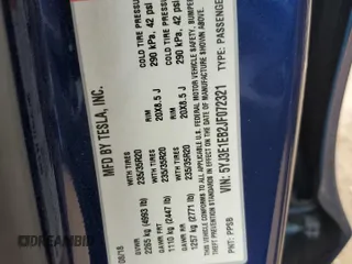 2018 Tesla Model 3 Long Range Battery with VIN 5YJ3E1EB2JF072321, listed as a Copart auction lot 51018825 with 110,494 mi miles and Salvage Title. Bid and sale history available at DreamBid. Image 15.