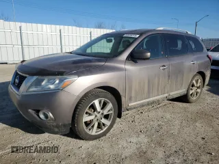 2014 Nissan Pathfinder S with VIN 5N1AR2MM6EC651654, listed as a Copart auction lot 53535375 with 198,395 mi miles and Salvage Title. Bid and sale history available at carsss.com. Image 1.