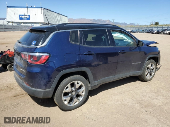 2020 Jeep Compass Limited with VIN 3C4NJDCB0LT203629, listed as a Copart auction lot 52348655 with 71,749 mi miles and Salvage title. Bid and sale history available at DreamBid. Image 3.