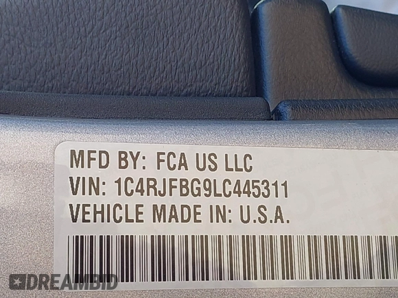 2020 Jeep Grand Cherokee Limited X z VIN 1C4RJFBG9LC445311, wystawiony jako IAAI lot #42572824 z przebiegiem 72 194 mil mil oraz . Historia ofert i sprzedaży dostępna na DreamBid. Obrazek 9.