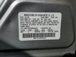 2005 Infiniti G35 with VIN JNKCV51E65M220201, listed as a Copart auction lot 78077374 with 170,754 mi miles and Salvage Title. Bid and sale history available at DreamBid. Image 12.