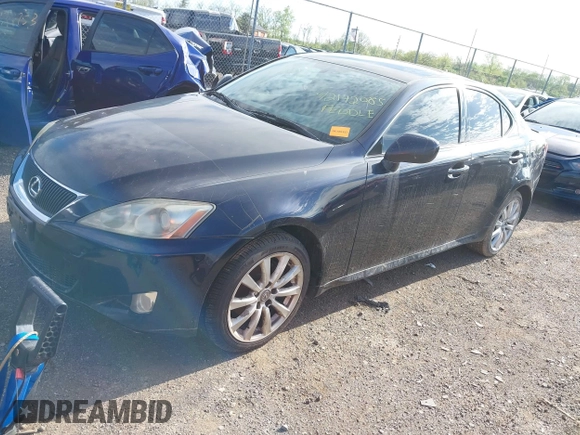 2008 Lexus IS 250 with VIN JTHCK262082023191, listed as a IAAI auction lot 42142085 with 227,697 mi miles. Bid and sale history available at carsss.com. Image 2.