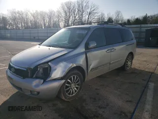 2012 Kia Sedona EX with VIN KNDMH4C78C6506980, listed as a Copart auction lot 52038595 with 137,916 mi miles and Salvage Title. Bid and sale history available at carsss.com. Image 1.