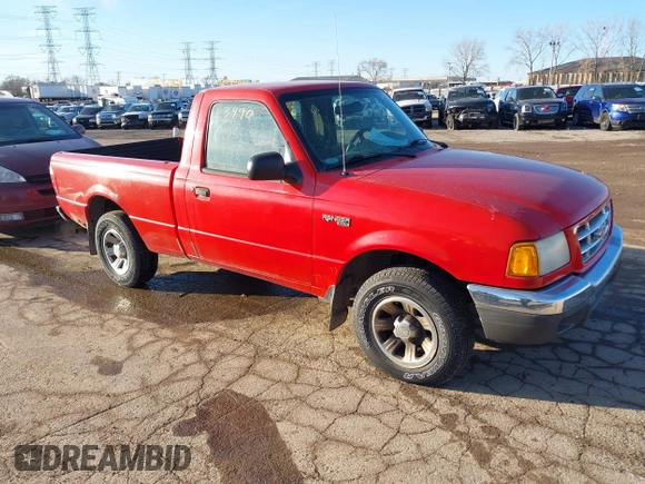 2001 Ford Ranger XL with VIN 1FTYR10C21TA03524, listed as a IAAI auction lot 41673490 with 59,522 mi miles. Bid and sale history available at carsss.com. Image 1.