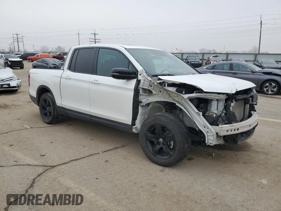 2022 Honda Ridgeline Black Edition with VIN 5FPYK3F84NB025222, listed as a Copart auction lot 83530384 with 43,420 mi miles and Salvage title. Bid and sale history available at DreamBid. Image 4.
