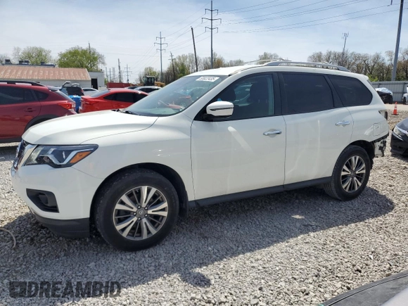 2017 Nissan Pathfinder SL with VIN 5N1DR2MM4HC677591, listed as a Copart auction lot 53822435 with 125,312 mi miles and Salvage Title. Bid and sale history available at DreamBid. Image 1.