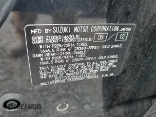 2013 Suzuki Grand Vitara Premium z VIN JS3TD0D65D4100272, wystawiony jako Copart lot #65140134 z przebiegiem 108 261 mil mil oraz Szkoda całkowita • Salvage title. Historia ofert i sprzedaży dostępna na DreamBid. Obrazek 15.