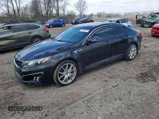 2015 Kia Optima SX Turbo with VIN 5XXGR4A61FG381136, listed as a Copart auction lot 52709315 with 48,751 mi miles and Salvage Title. Bid and sale history available at carsss.com. Image 1.