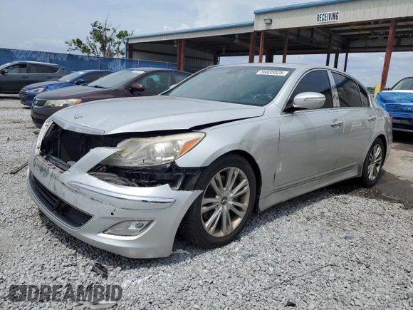 2013 Hyundai Genesis 3.8L with VIN KMHGC4DD2DU220955, listed as a Copart auction lot 55835525 with 194,165 mi miles and Salvage title. Bid and sale history available at DreamBid. Image 1.