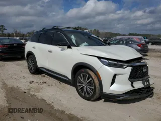 2023 Infiniti QX60 Autograph with VIN 5N1DL1HU4PC368286, listed as a Copart auction lot 44246645 with 32,467 mi miles and Salvage title. Bid and sale history available at DreamBid. Image 4.