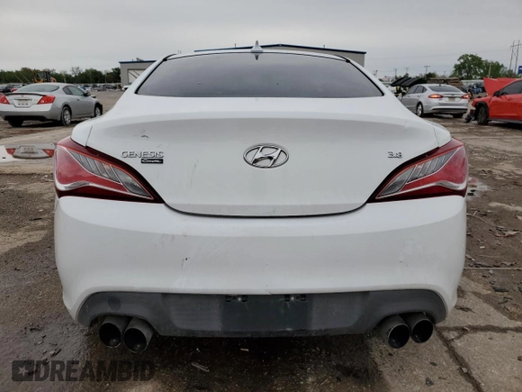 2015 Hyundai Genesis Coupe 3.8L Base with VIN KMHHT6KJ7FU125478, listed as a Copart auction lot 66081934 with 77,314 mi miles and Salvage title. Bid and sale history available at DreamBid. Image 6.