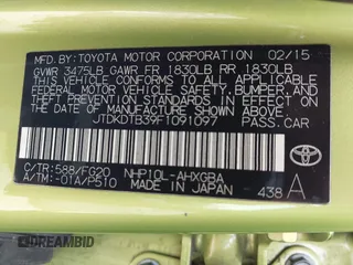 2015 Toyota Prius One with VIN JTDKDTB39F1091097, listed as a IAAI auction lot 41982359 with 202,979 mi miles and . Bid and sale history available at carsss.com. Image 9.