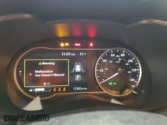 2023 Nissan Versa SR with VIN 3N1CN8FV5PL851212, listed as a Copart auction lot 44752565 with 12,382 mi miles and Salvage Title. Bid and sale history available at DreamBid. Image 9.