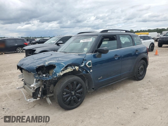 2022 MINI Countryman Cooper S with VIN WMZ83BR05N3N36893, listed as a Copart auction lot 71615954 with 37,695 mi miles and Salvage title. Bid and sale history available at DreamBid. Image 1.
