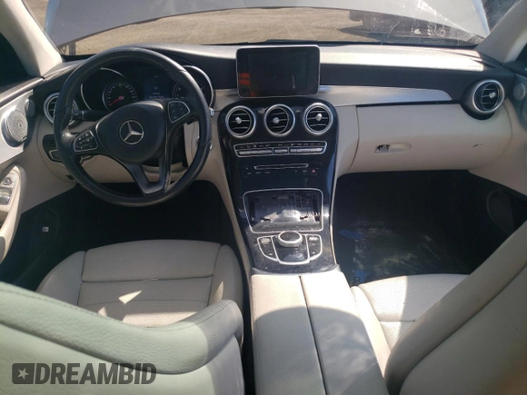 2017 Mercedes-Benz C 300 with VIN WDDWJ4KB1HF365363, listed as a Copart auction lot 61899515 with 54,801 mi miles and Salvage title. Bid and sale history available at DreamBid. Image 8.