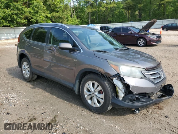 2012 Honda CR-V EX-L with VIN 5J6RM4H7XCL028504, listed as a Copart auction lot 57231965 with 182,985 mi miles and Salvage title. Bid and sale history available at DreamBid. Image 4.
